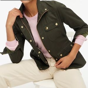 J.Crew Brand New Resin-coated twill field jacket